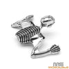 Harley Road King 7'' Chrome Headlight Visor Skull Ornament