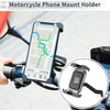 Motorcycle Rearview Mirror 4.7-7.2 Inches Black Phone Mount Holder