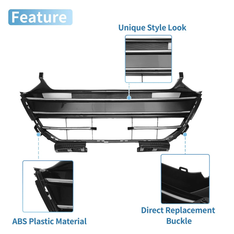 Honda Accord (2021-2022) Black Front Lower Bumper Grille