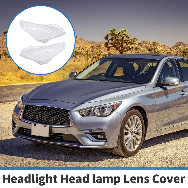 Infiniti G37 1 Pair Front Left Right Headlight Lens Covers (2007 - 2013)