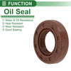 Oil Seal FKM Rubber 17x32x7mm High Pressure Brown 5 Pcs