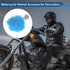 Motorcycle Decoration / 2 x Blue Plush Iron Helmet Accessories