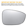 Honda Accord Left Right White Mirror Glass w/ Back Non-heated (2018-2022)