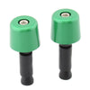 Universal Motorcycle 1in Green Handlebar Hand Grips & End Caps (N/A)