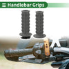 Motorcycle 7/8" 22mm Hand Grips TPU Dark Gray