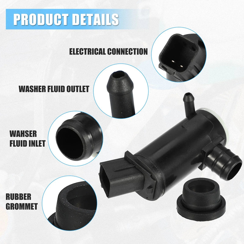 Kia K900 (2015-2018) - 1 Pcs Black Windshield Washer Pump