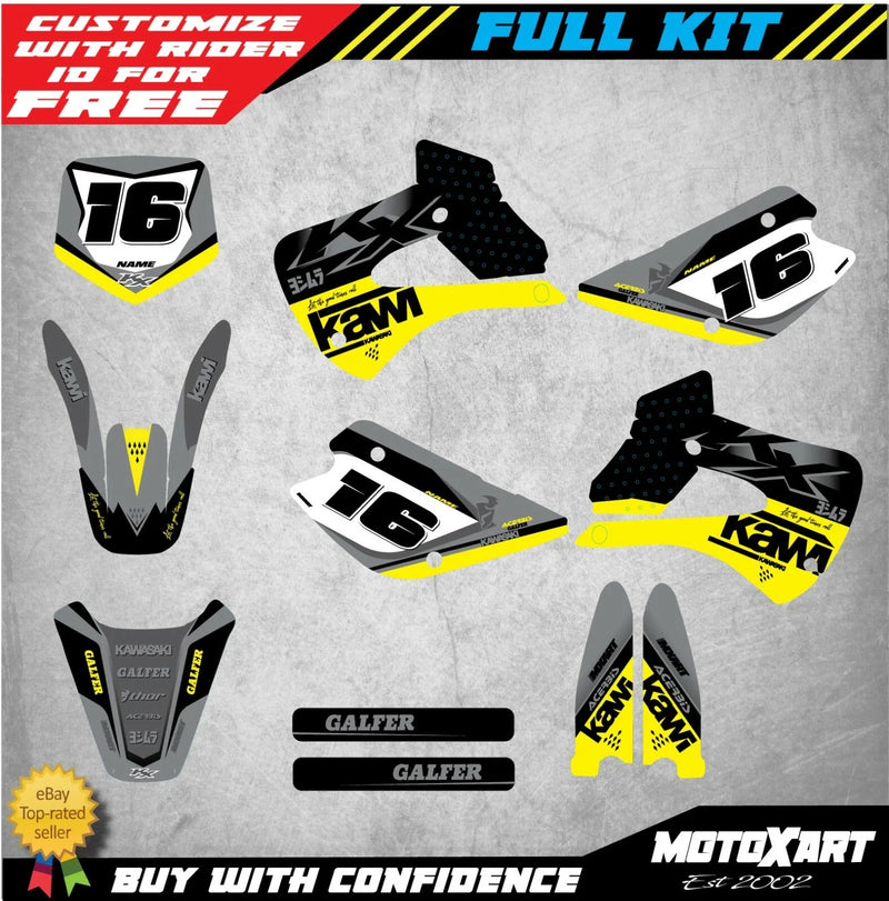 Kawasaki KX 85 (1998-2013) STING Style Stickers Custom Graphics Full Kit