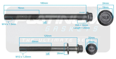 TOYOTA HILUX N80 GUN126 PRADO GDJ150 1GD 1GDFTV CYLINDER HEAD BOLT SET