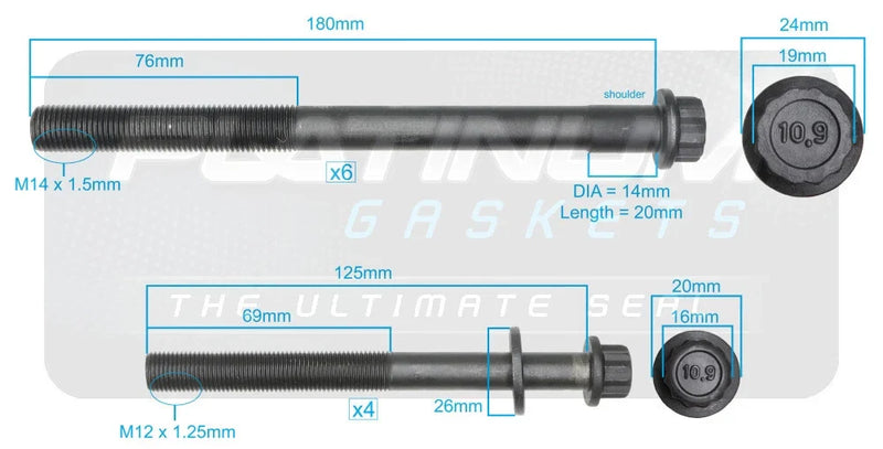 TOYOTA HILUX N80 GUN126 PRADO GDJ150 1GD 1GDFTV CYLINDER HEAD BOLT SET