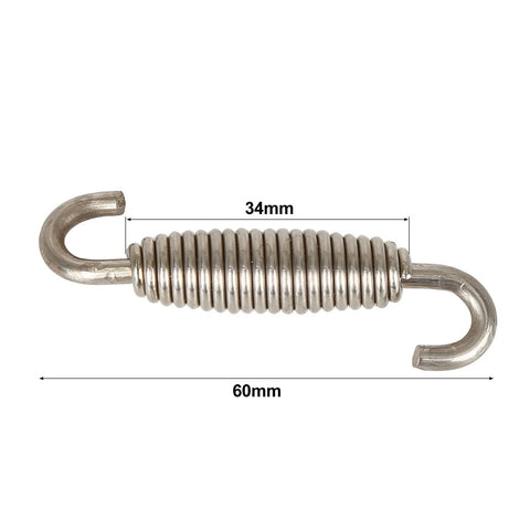 2 x 45mm Motorcycle Exhaust Pipe System Muffler Coil Spring w Pull Hooks
