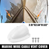 Marine Boat Transducer Cap / 2.91x2.64x1.02 / Vent Wire Cover White