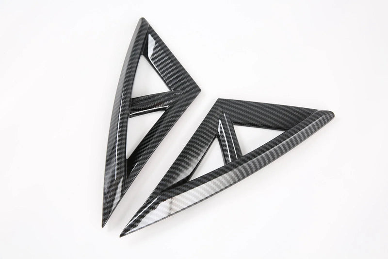 Hyundai Elantra Front Fog Light Lamp Lid Carbon Fiber Cover Trim (2021-2024)