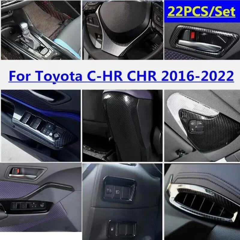 Toyota C-HR 22X Carbon Fiber Interior Decor Cover Trim (2016–2022)