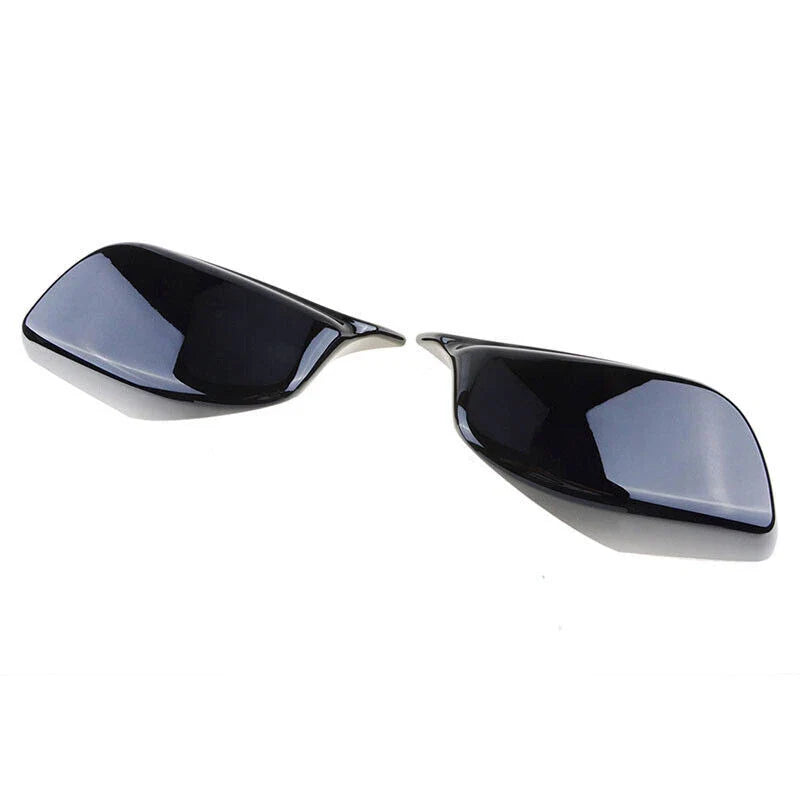BMW E60 E61 Gloss Black Side Rearview Mirror Cover Caps (2003-2008)