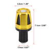 Universal Motorcycle Pair 17mm Hand Grips End Caps Plug Gold Tone