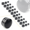 Harley 10 x Black CNC 9mm Motor Bolt Topper Caps