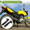 2 x Motorcycle FootPegs 4.9" Rear Footrest Rubber Metal Black