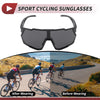 Motorcycle Riding Goggles Black Lens Black Frame PC Sunglasses