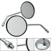 Motorcycle Scooter Chrome Round Mirrors 10mm Thread