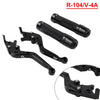 Yamaha YZF R1 R6 Black Extendable Brake Clutch Lever Grip Set