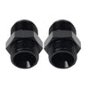 Black Aluminum AN10 Flare to 8AN ORB Male Fitting Adapter w/ O-Rings