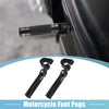 Motorcycle Pair Foot Pegs 1-1.25" 25mm-32mm Aluminum Alloy Black