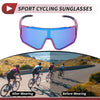 Motorcycle Riding Goggles Blue Lens Pink with Blue White Spots Frame Sunglasses