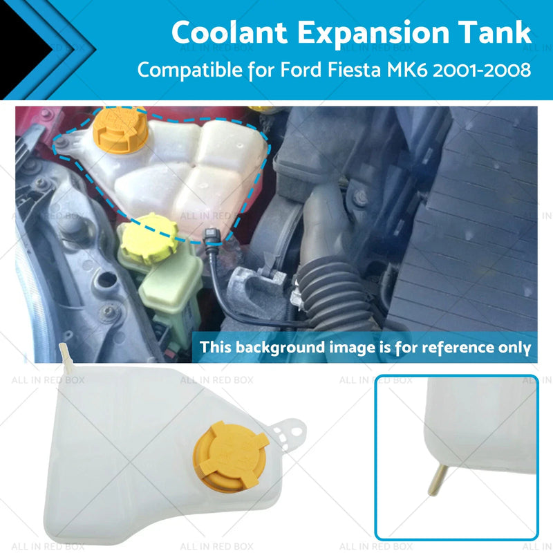 Ford Fiesta MK6 Radiator Expansion Bottle Tank w/ Cap (2001-2008)