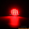 Harley Honda Yamaha Suzuki Finned Grill Tail Light w/ Bracket