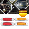 Trailer 4 x 12 LED Sealed Side Marker Clearance Lights (Red & Amber)