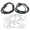 Mercedes-Benz 190E 190LE W201 Sedan 1982-1993 Front Door Weatherstrip x2