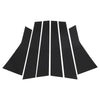 Jeep Cherokee (2014-2020) Black 6 Pcs Door Pillar Window Trim