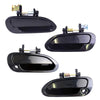 Exterior Outer Door Handle BlacK Set 4 Fits Honda Accord CG 4D Sedan 1998-02 D06