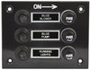 Various Brands 6+ 3 Gang Fused Marine Switch Panel, Splash Proof, 12/24V,