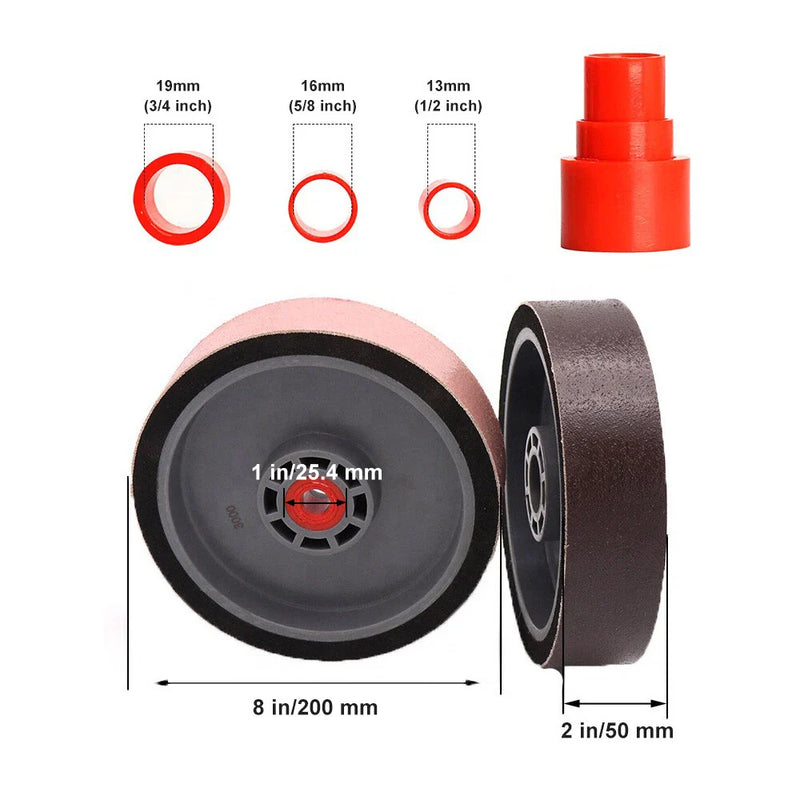 Lapidary Tool 8" x 2" x 1" Soft Diamond Resin Wheels