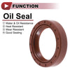 Oil Seal 2 x Seal Ring Rotary Shaft Seal FKM Rubber 35x47x10mm Brown