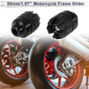 All Models 14mm Aluminum Alloy Plastic Motorcycle Slider Frame 2 x Black