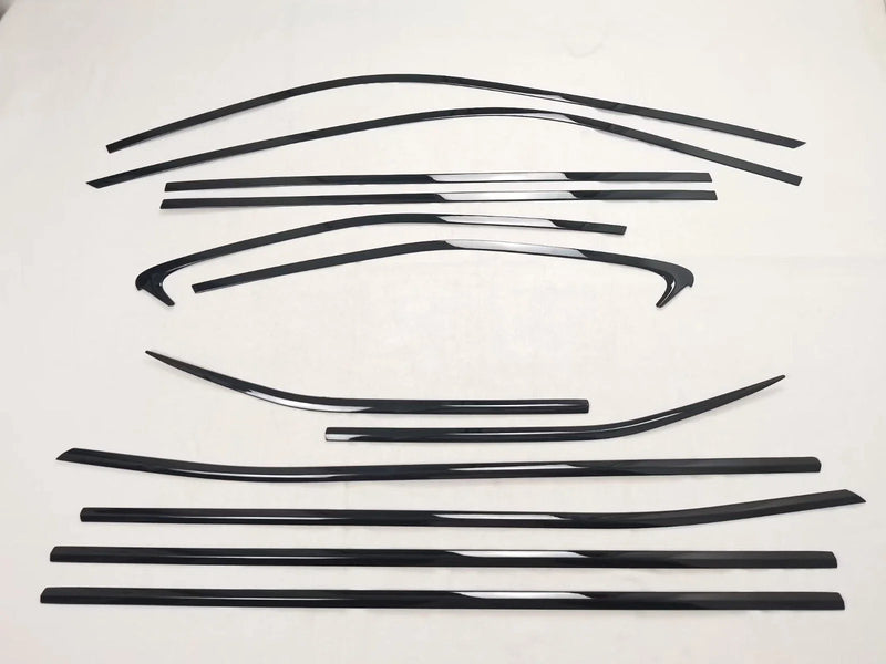 Toyota Highlander Steel Black Window Side Molding Trim (2020-2023)