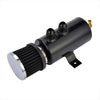 Car Model Aluminium Baffled Engine Oil Catch Can 2x AN10 Breather Filter