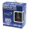Vehicles H11 Ultra 2 x Light Globes 12V 55W Bright White Halogen