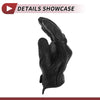 Bike 1 Pair XXL Gloves Full Finger Breathable Leather Black Motorcycle