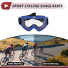 1 Pc Motorcycle Riding Goggles Clear Lens Blue Frame PC Cycling Sunglasses