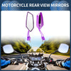 M8 / M10 Motorcycle Purple Aluminum Alloy Rear View Mirrors