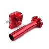 Universal Moto CNC Red 7/8in Turn Twist Throttle Handlebar Tube