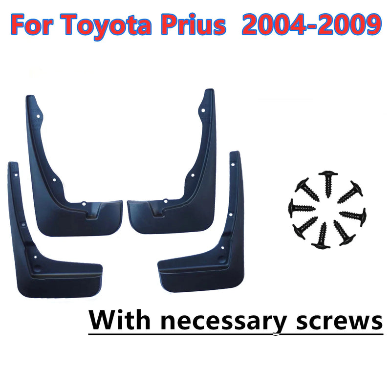 Toyota Prius 4 x Front & Rear Molded Fender Splash Mud Flaps (2004–2009)