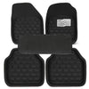 Front & Rear 5 x Black PU Leather All Weather Car Floor Mats