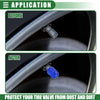 Car & Motorcycles 12mm Plastic Blue 20pcs Tire Valve Stem Caps