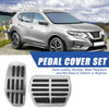 Nissan 2014-2020 Silver Tone Brake Gas Accelerator Pedal Cover