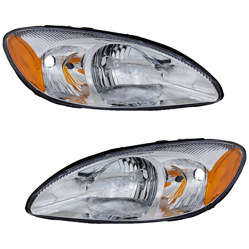 Driver and Passenger Side Headlights For Ford Taurus