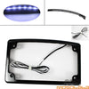 Motorcycle 12° Curved Aluminum License Plate Frame w/6 LED Lights